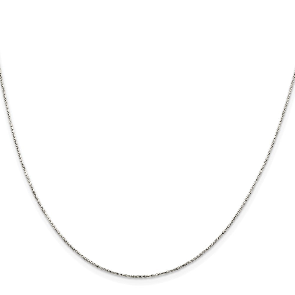 Sterlingsilber Rhodiniert.85mm Diamantiert Rund Ährenkette Kette