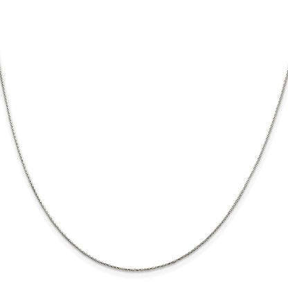 Sterlingsilber Rhodiniert.85mm Diamantiert Rund Ährenkette Kette