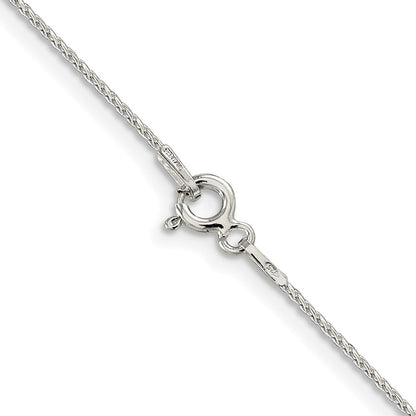Sterlingsilber Rhodiniert.85mm Diamantiert Rund Ährenkette Kette