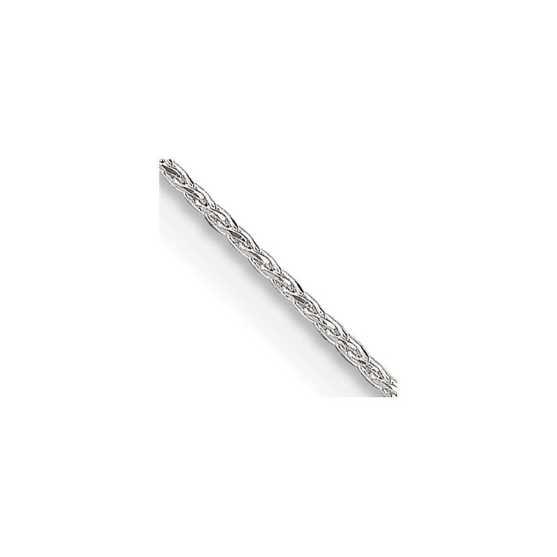 Sterlingsilber.85mm Diamantiert Rund Ährenkette Kette mit 2 Zoll Verlängerung. Halskette