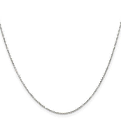 Sterlingsilber.95mm Diamantiert Rund Ährenkette Halskette