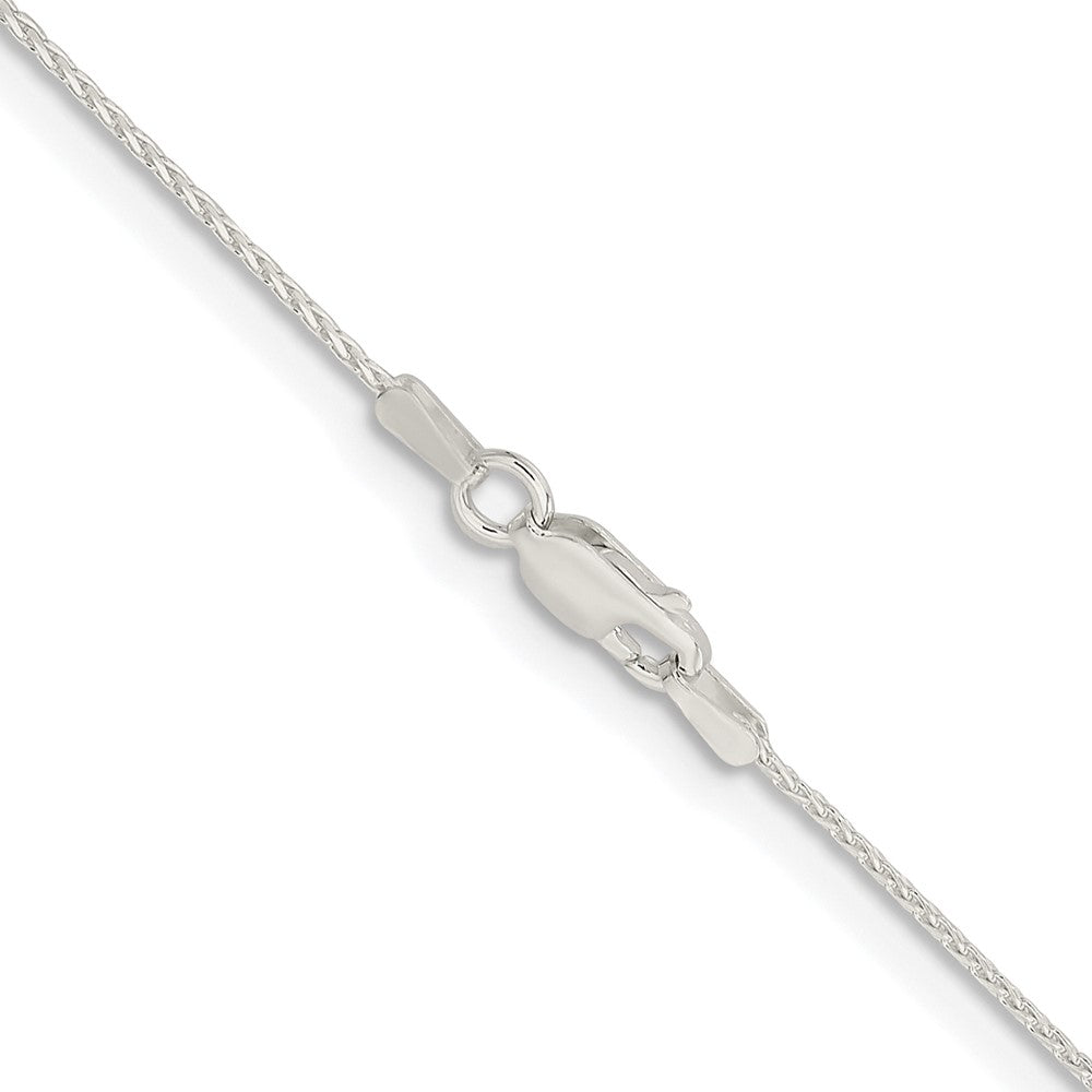 Sterlingsilber Rhodiniert.95mm Diamantiert Rund Ährenkette Kette