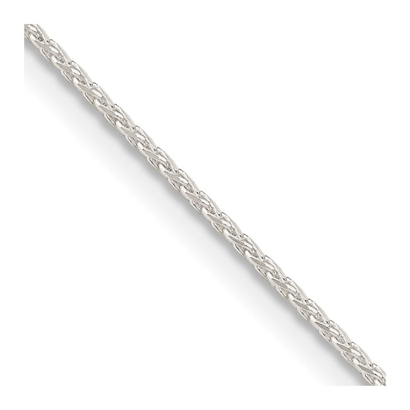 Sterlingsilber.95mm Diamantiert Rund Ährenkette Kette mit 2 Zoll Verlängerung. Halskette