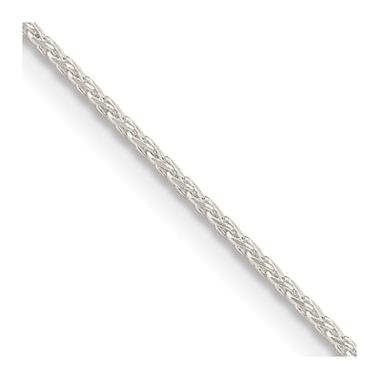 Sterlingsilber.95mm Diamantiert Rund Ährenkette Halskette