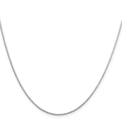 Sterlingsilber 1.25mm Diamantiert Rund Ährenkette Halskette