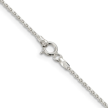 Sterlingsilber 1.25mm Diamantiert Rund Ährenkette Halskette