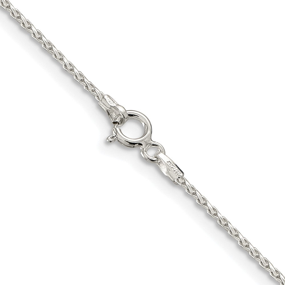 Sterlingsilber Rhodiniert 1.25mm Diamantiert Rund Ährenkette Kette