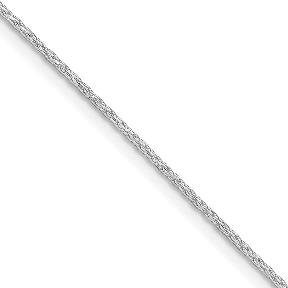 Sterlingsilber Rhodiniert 1.25mm Diamantiert Rund Ährenkette Kette