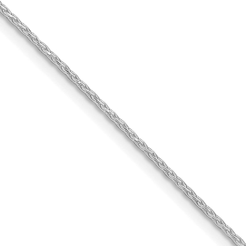 Sterlingsilber Rhodiniert 1.25mm Diamantiert Rund Ährenkette Kette