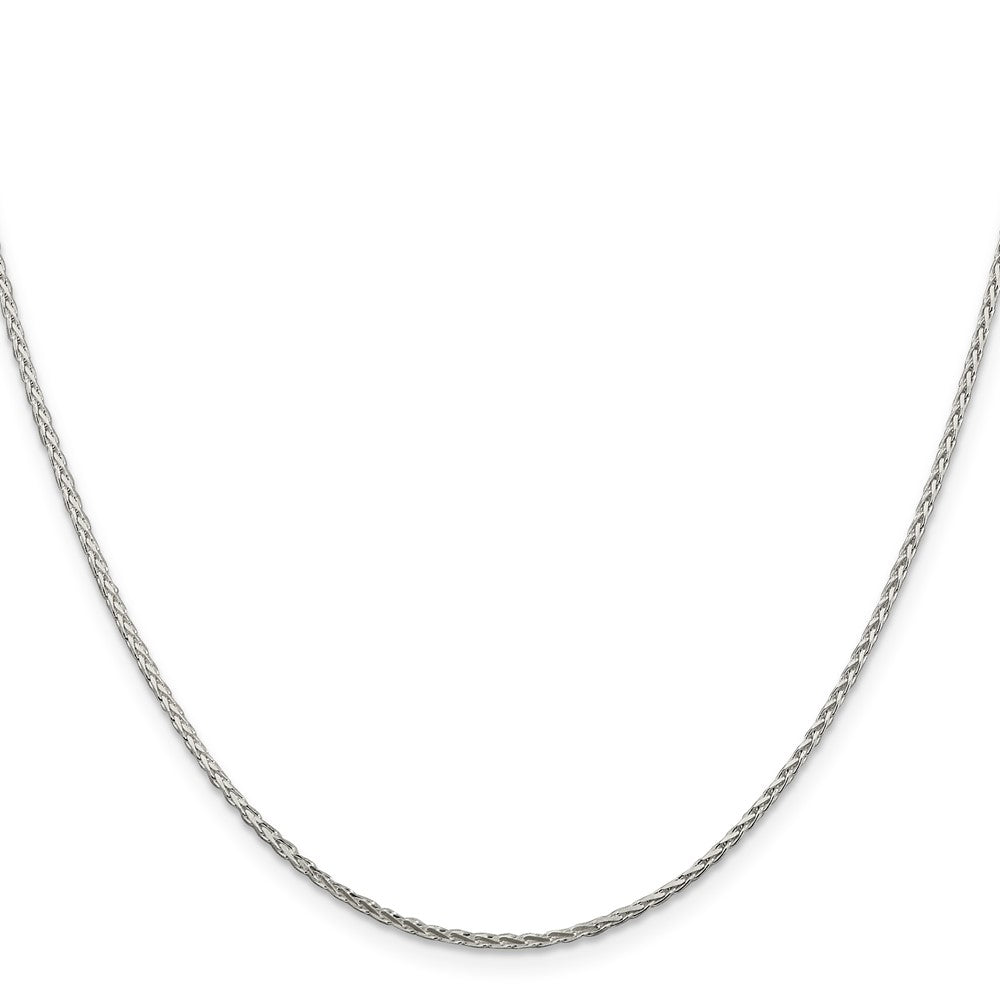 Sterlingsilber 1.45mm Diamantiert Rund Ährenkette Kette mit 2 Zoll Verlängerung. Halskette