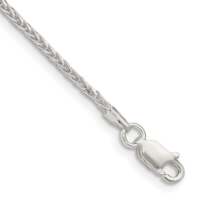 Sterlingsilber 1.45mm Diamantiert Rund Ährenkette Gliederarmband