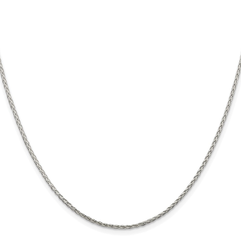 Sterlingsilber Rhodiniert 1.45mm Diamantiert Rund Ährenkette Kette