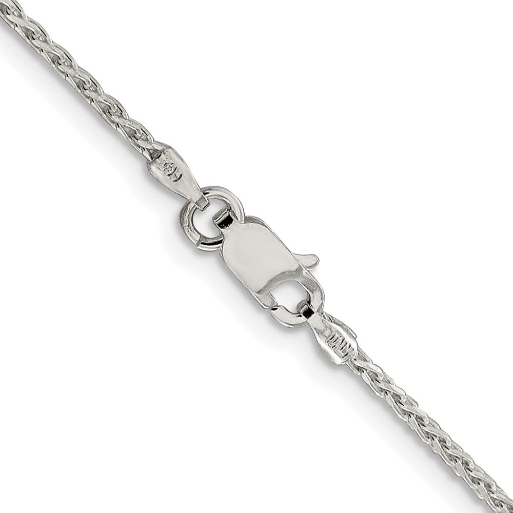 Sterlingsilber Rhodiniert 1.45mm Diamantiert Rund Ährenkette Kette