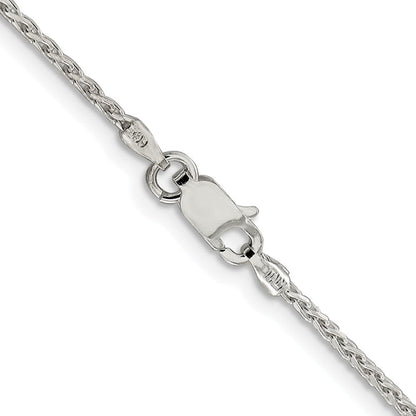 Sterlingsilber Rhodiniert 1.45mm Diamantiert Rund Ährenkette Kette