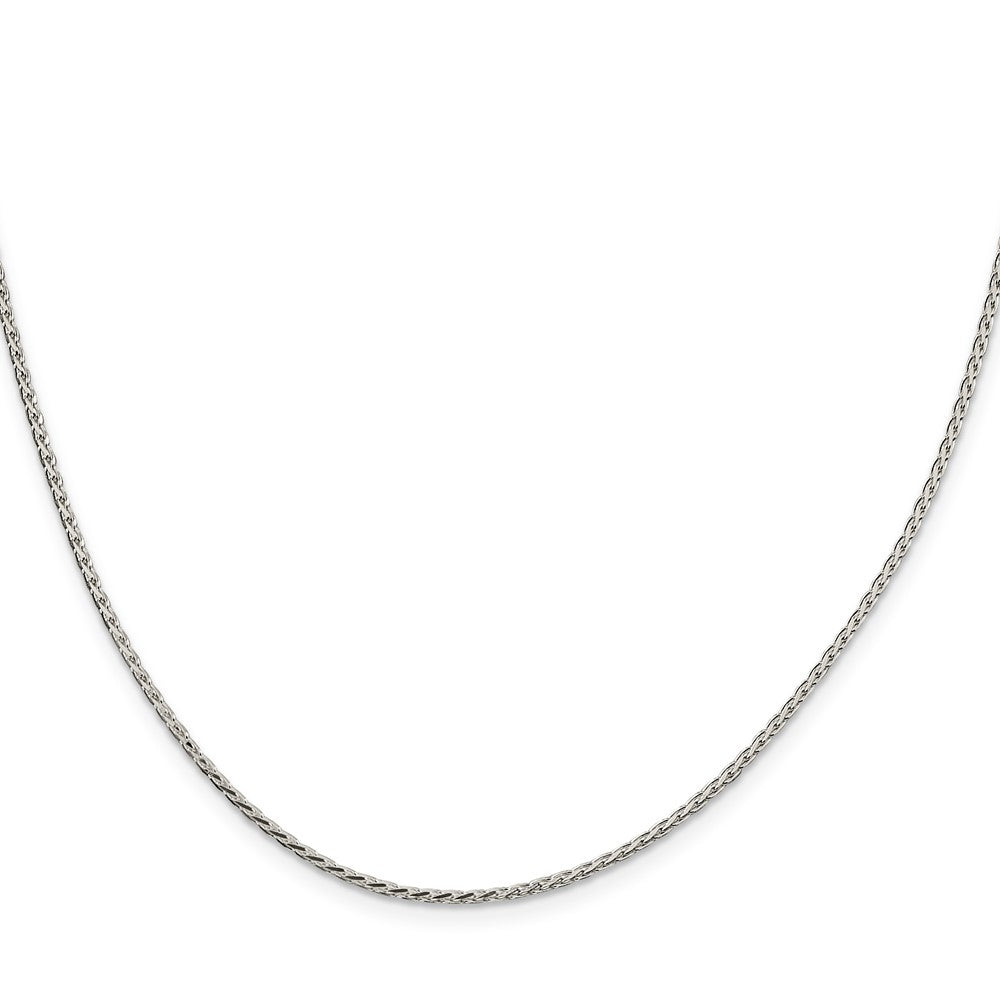 Sterlingsilber 1.7mm Diamantiert Rund Ährenkette Halskette