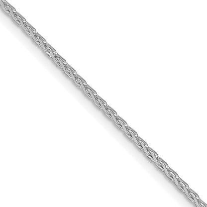 Sterlingsilber Rhodiniert 1.7mm Diamantiert Rund Ährenkette Kette