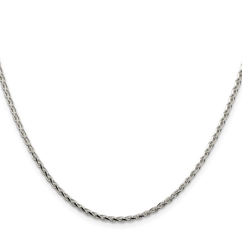 Sterlingsilber 2.15mm Diamantiert Rund Ährenkette Halskette