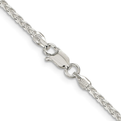 Sterlingsilber 2.15mm Diamantiert Rund Ährenkette Halskette