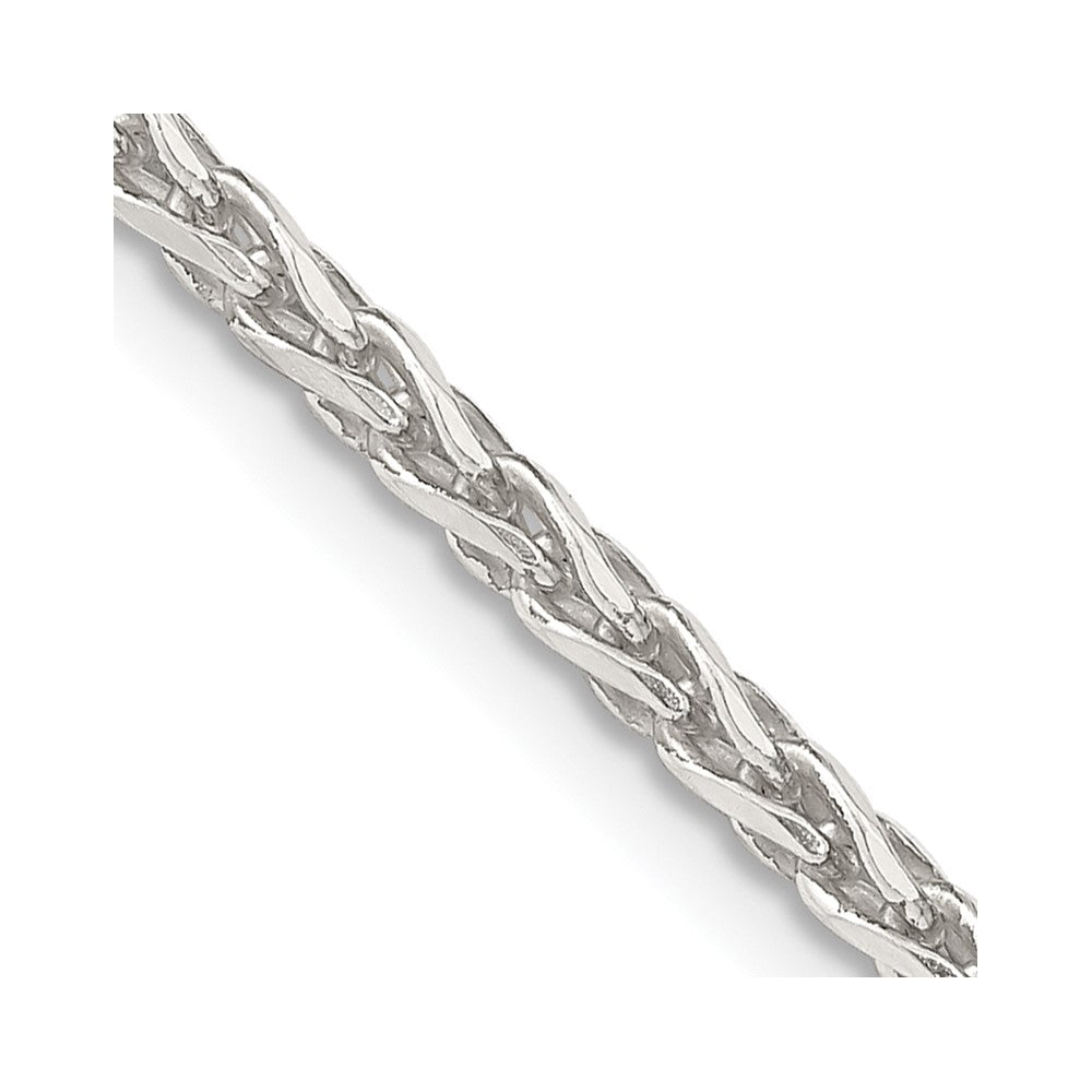 Sterlingsilber 2.85mm Diamantiert Rund Ährenkette Halskette