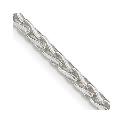 Sterlingsilber 2.85mm Diamantiert Rund Ährenkette Halskette