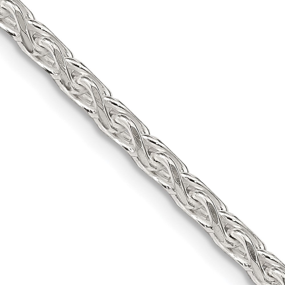 Sterlingsilber 3.5mm Diamantiert Rund Ährenkette Halskette