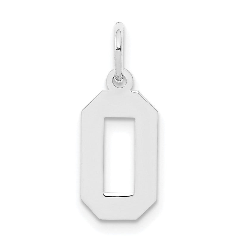Sterlingsilber Silber/rhodiniert Poliert Zahl 0 Charm