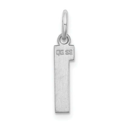 Sterlingsilber Silber/rhodiniert Poliert Zahl 1 Charm
