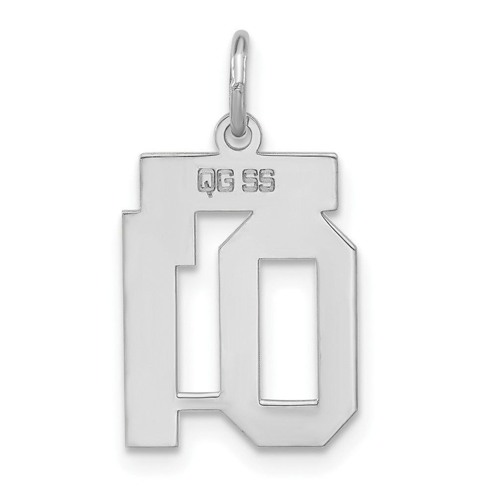 Sterlingsilber Klein Poliert Zahl 01 mit Oberteil Charm