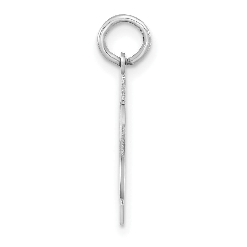 Sterlingsilber Klein Poliert Zahl 02 mit Oberteil Charm