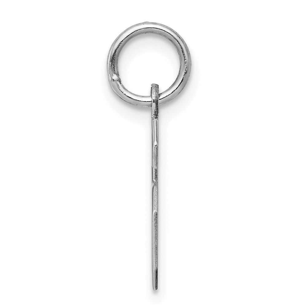 Sterlingsilber Silber/rhodiniert Poliert Zahl 6 Charm