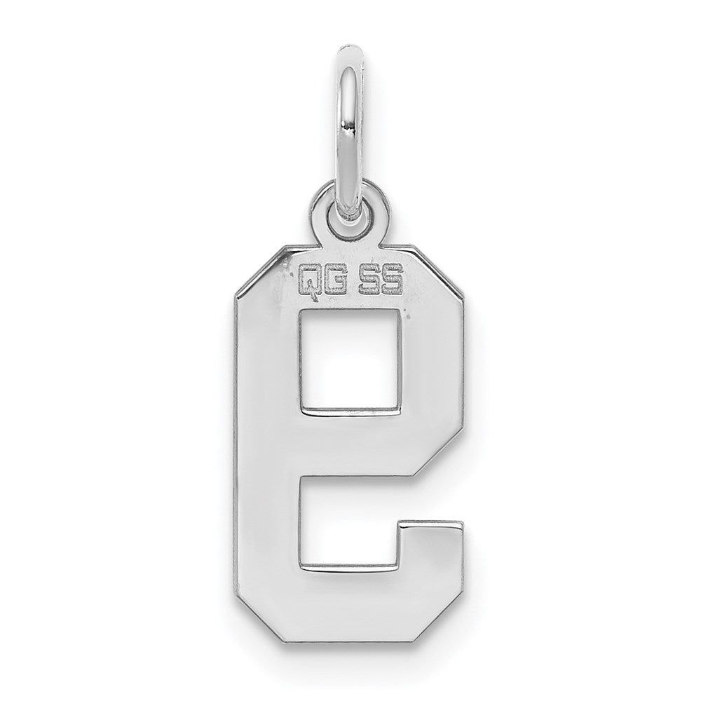 Sterlingsilber Silber/rhodiniert Poliert Zahl 9 Charm