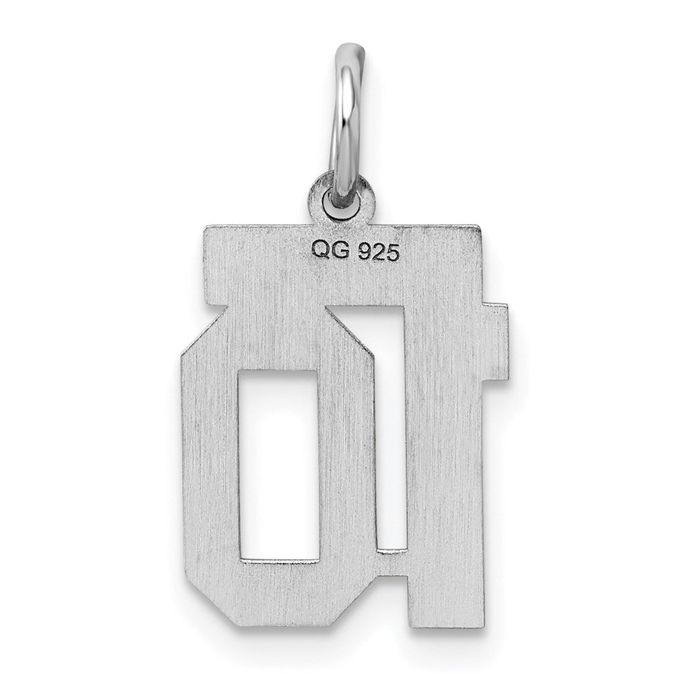 Sterlingsilber Silber/rhodiniert Poliert Zahl 10 Charm
