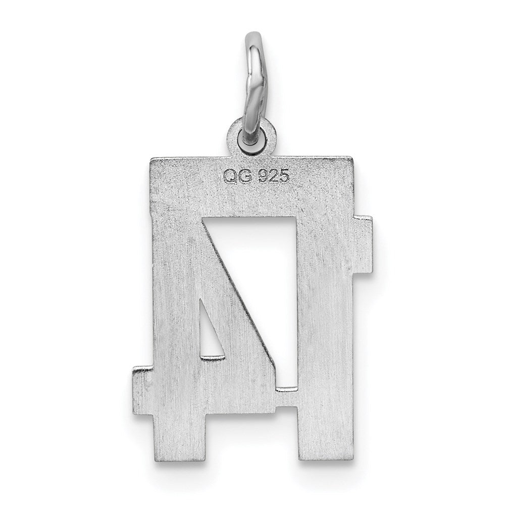 Sterlingsilber Silber/rhodiniert Poliert Zahl 14 Charm