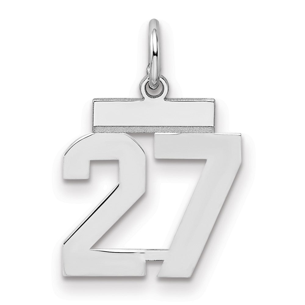 Sterlingsilber Silber/rhodiniert Poliert Zahl 27 Charm