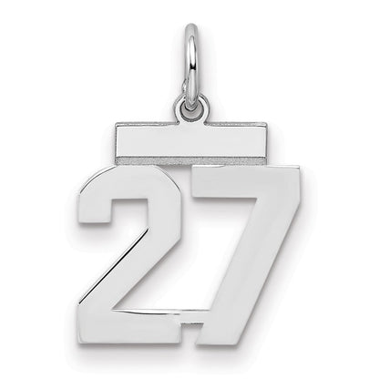 Sterlingsilber Silber/rhodiniert Poliert Zahl 27 Charm