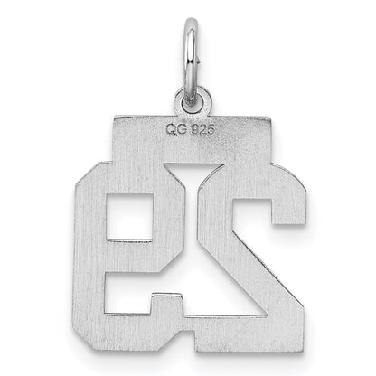 Sterlingsilber Silber/rhodiniert Poliert Zahl 29 Charm