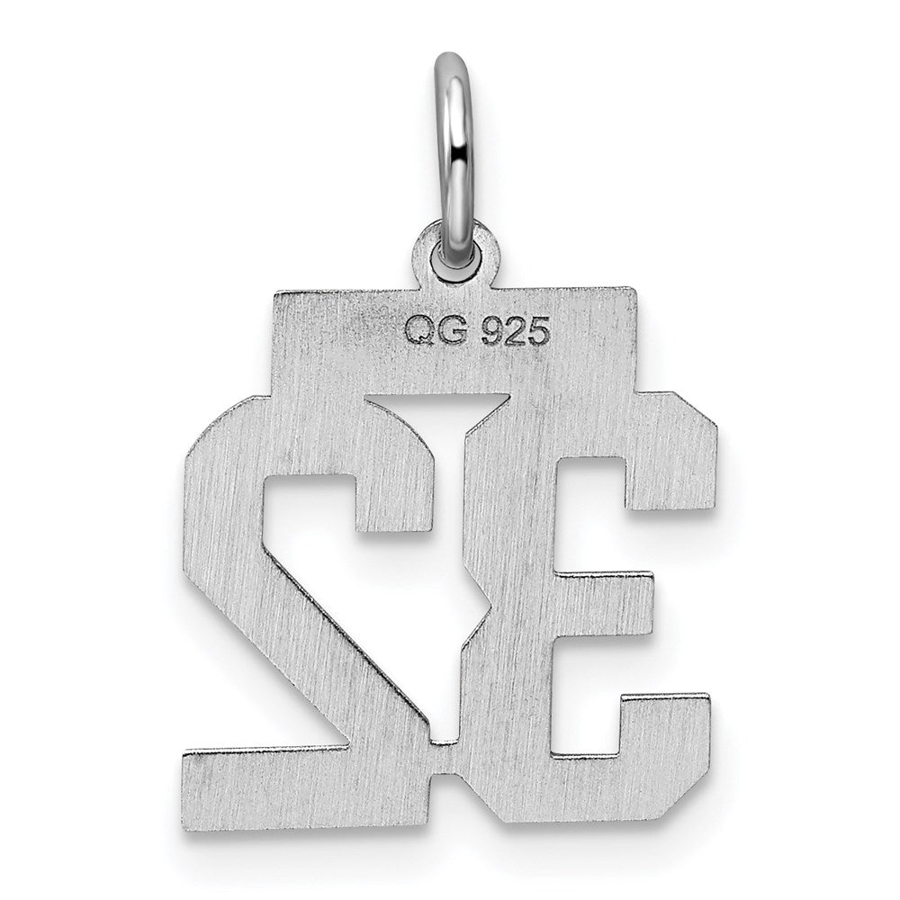 Sterlingsilber Silber/rhodiniert Poliert Zahl 32 Charm