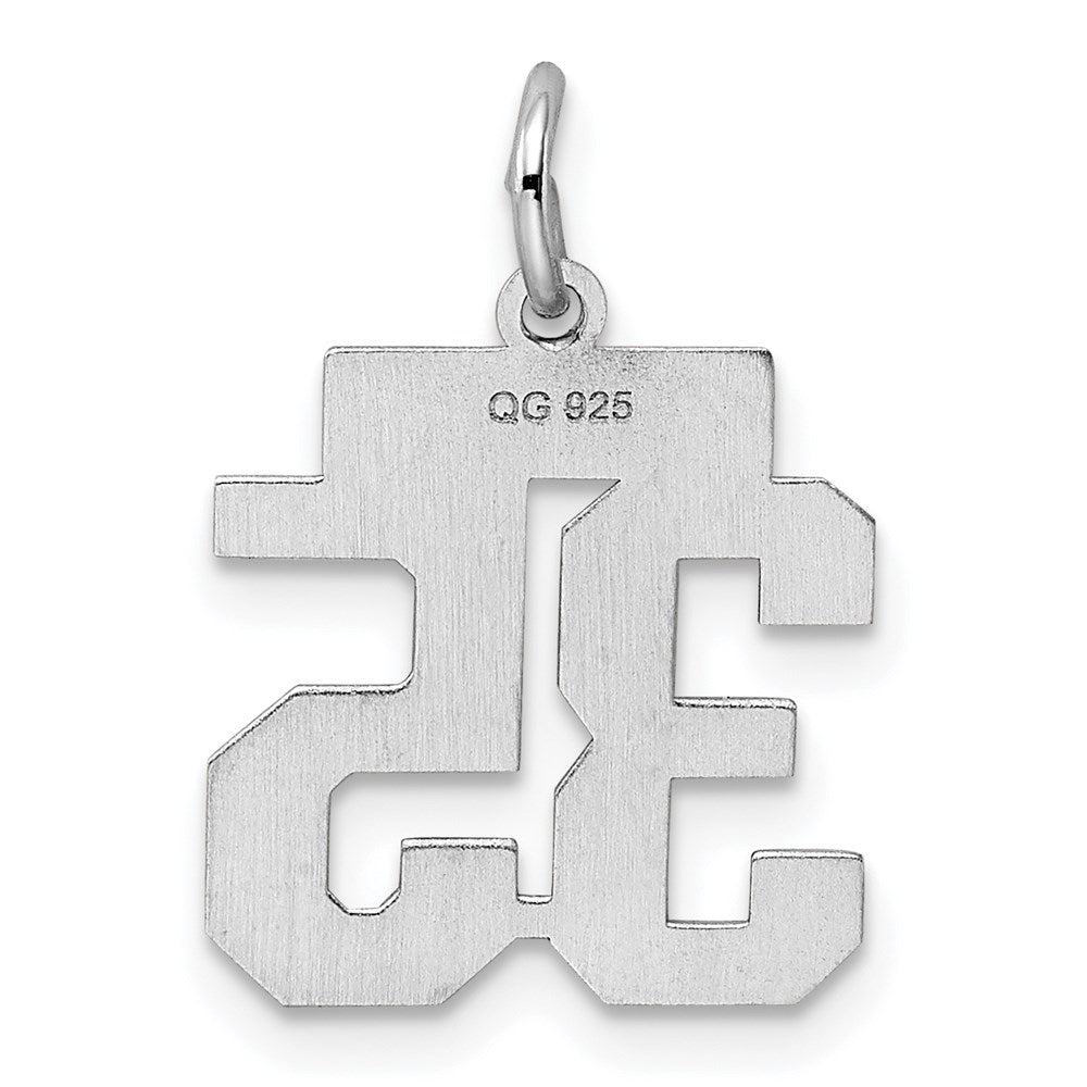 Sterlingsilber Silber/rhodiniert Poliert Zahl 35 Charm