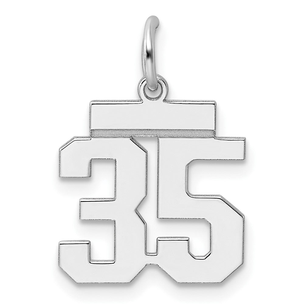 Sterlingsilber Silber/rhodiniert Poliert Zahl 35 Charm