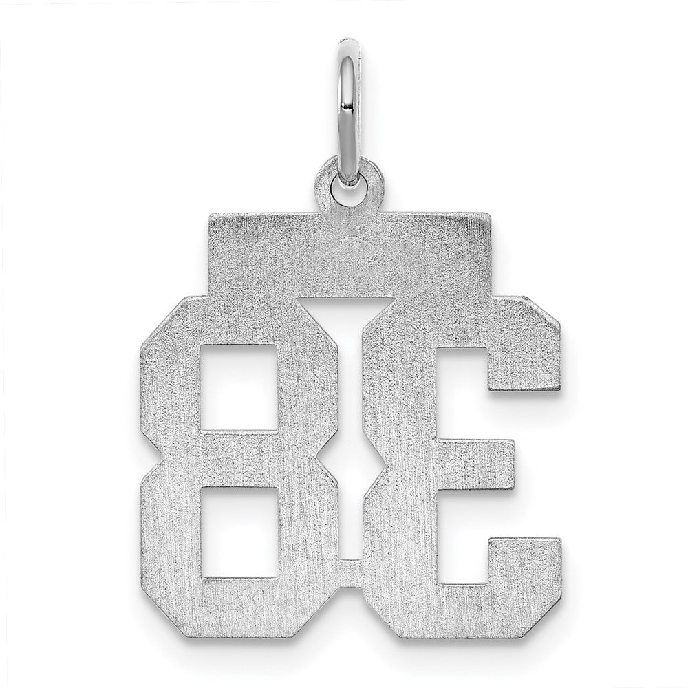 Sterlingsilber Silber/rhodiniert Poliert Zahl 38 Charm