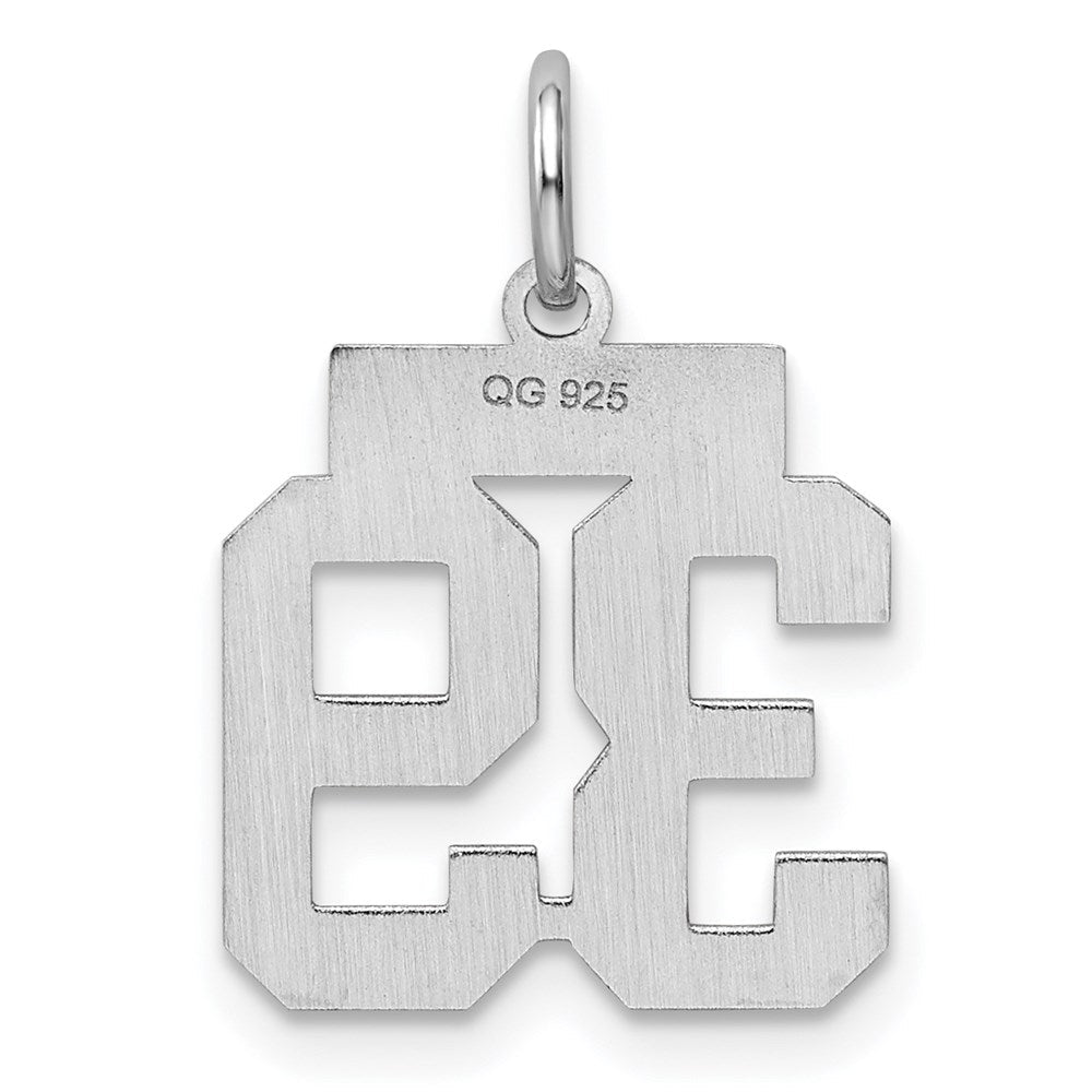 Sterlingsilber Silber/rhodiniert Poliert Zahl 39 Charm