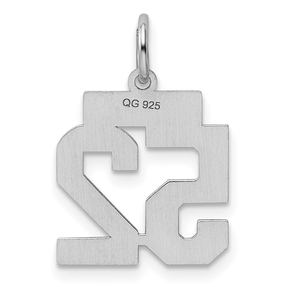 Sterlingsilber Silber/rhodiniert Poliert Zahl 52 Charm