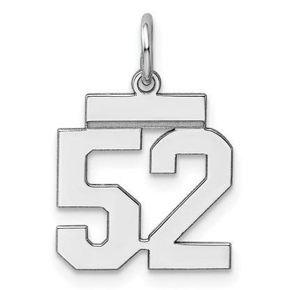 Sterlingsilber Silber/rhodiniert Poliert Zahl 52 Charm