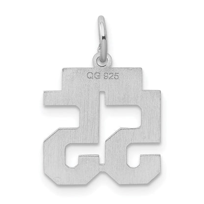 Sterlingsilber Silber/rhodiniert Poliert Zahl 55 Charm