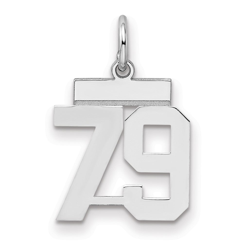 Sterlingsilber Silber/rhodiniert Poliert Zahl 79 Charm