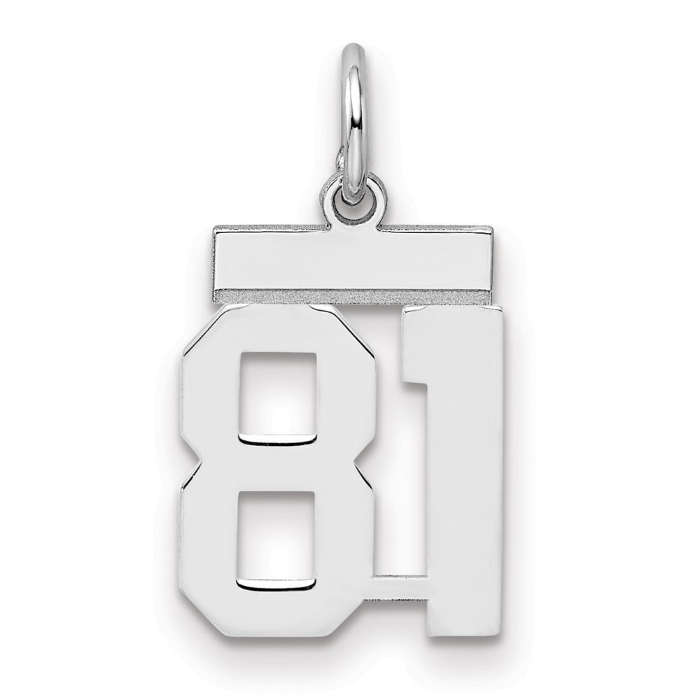 Sterlingsilber Silber/rhodiniert Poliert Zahl 81 Charm