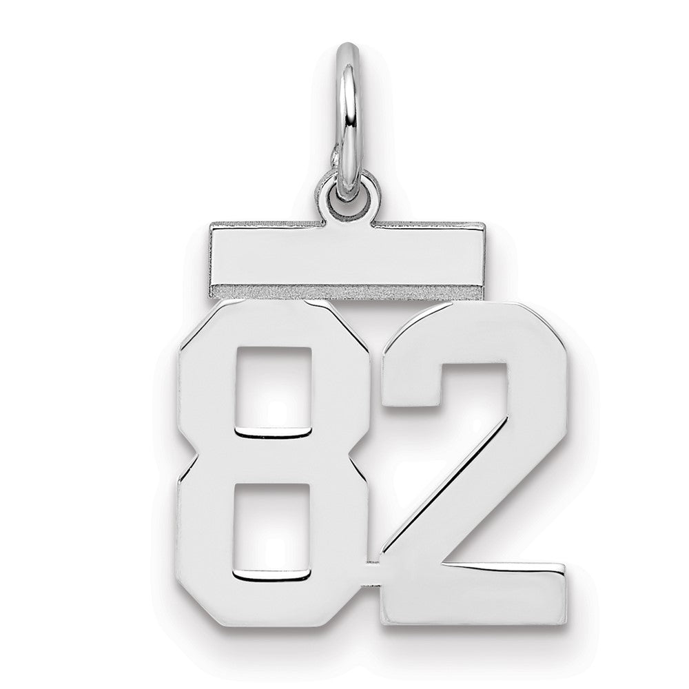 Sterlingsilber Silber/rhodiniert Poliert Zahl 82 Charm