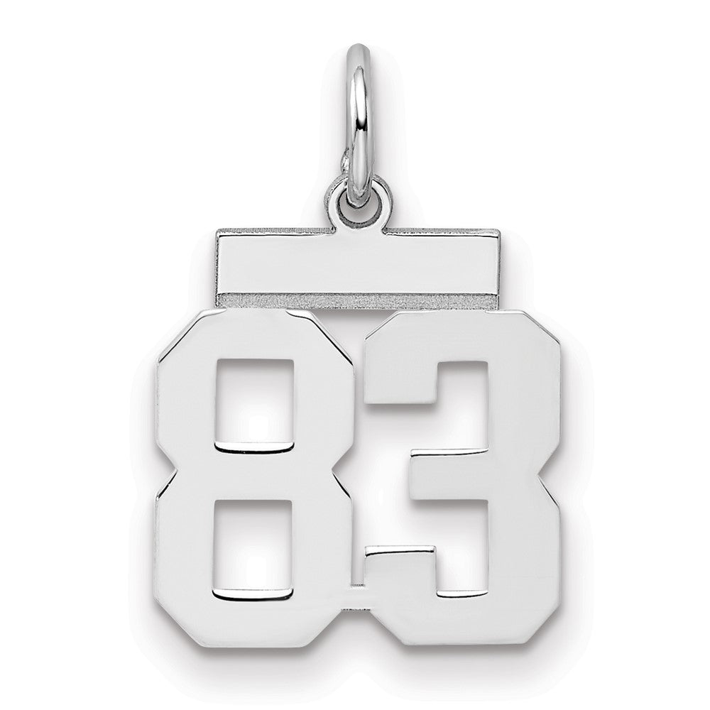Sterlingsilber Silber/rhodiniert Poliert Zahl 83 Charm