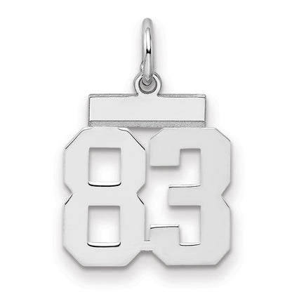 Sterlingsilber Silber/rhodiniert Poliert Zahl 83 Charm