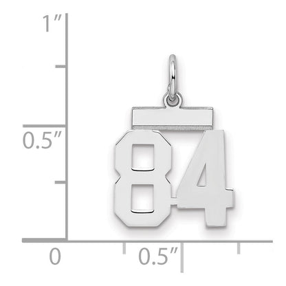 Sterlingsilber Silber/rhodiniert Poliert Zahl 84 Charm